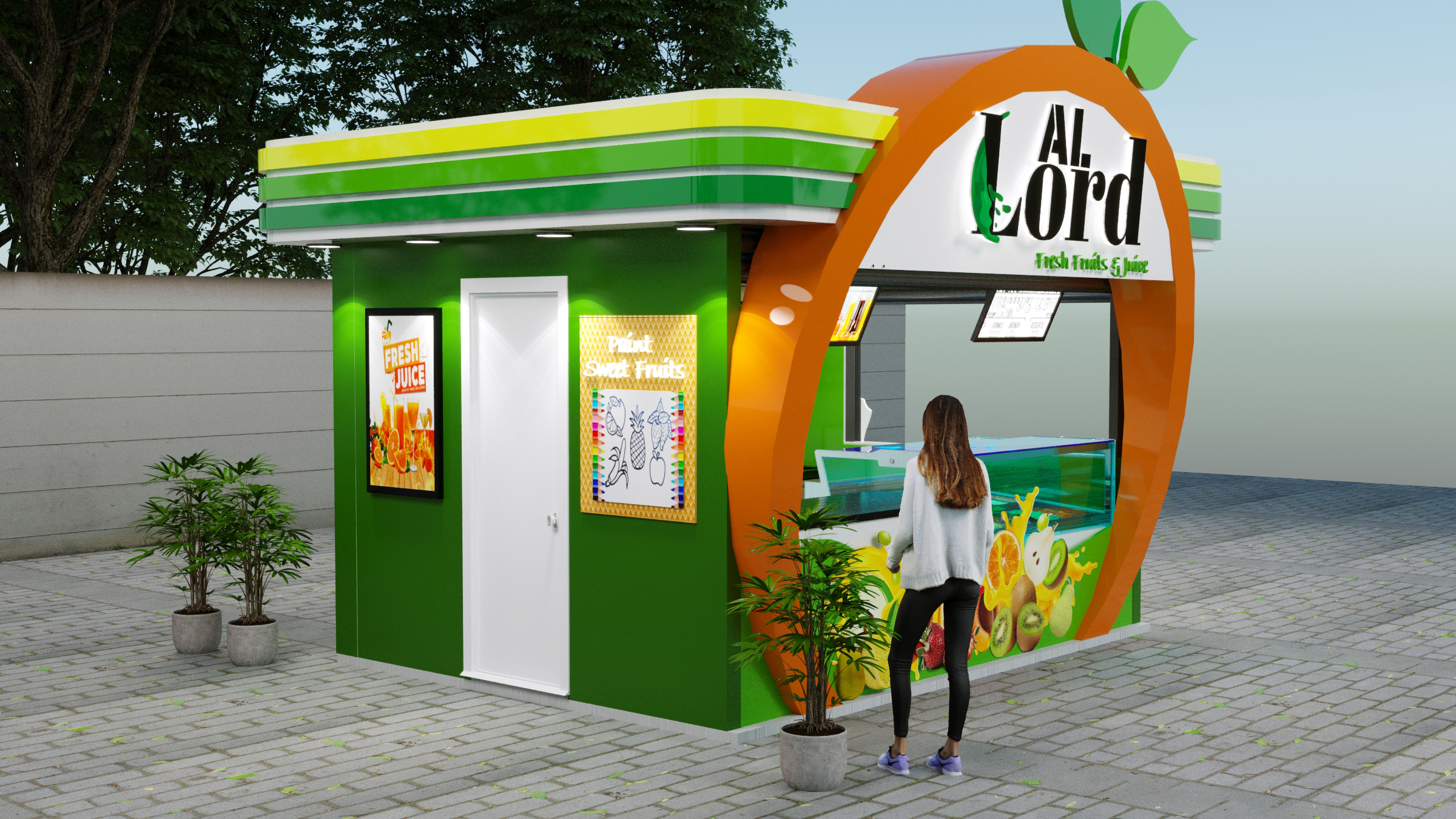 kiosk for fresh fruits & juice 3*4 approved-1