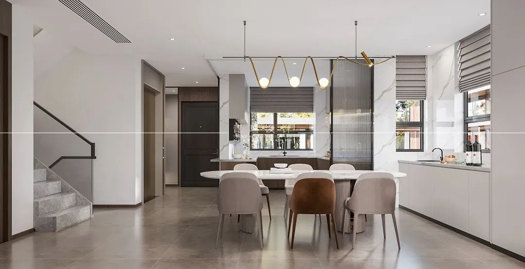 御河上院现代下叠别墅设计丨中国西安丨青马别墅设计-15