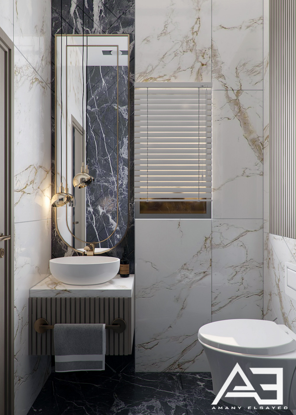 带卫生间的客厅丨沙特阿拉伯丨AMANY ELSAYED-11