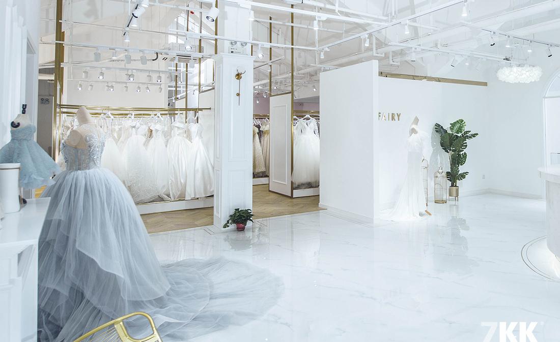 7KKdesign 丨 FaiRy 婚纱店 | 金色点缀的圣洁空间-7