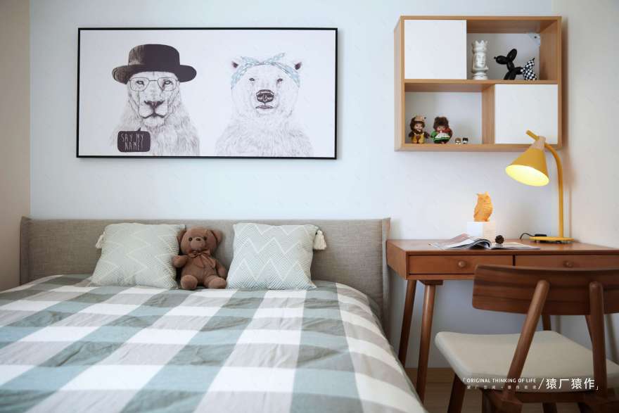 音乐灵感原木北欧风,打造 130㎡温馨成长空间-19