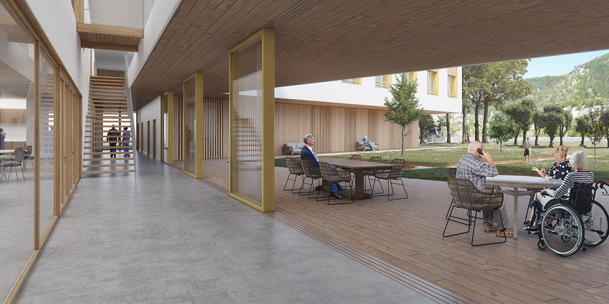 EHPAD 68 lits au cœur de la montagne provençale - CoCo architectureCoCo architecture-7