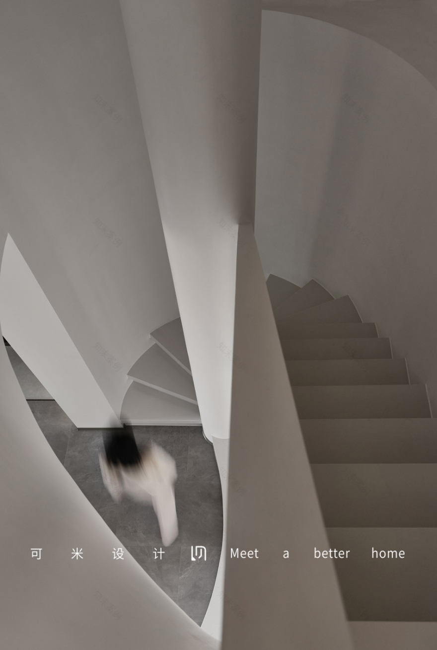 挑空客厅+静谧蓝,营造随性的现代摩登二人居-38