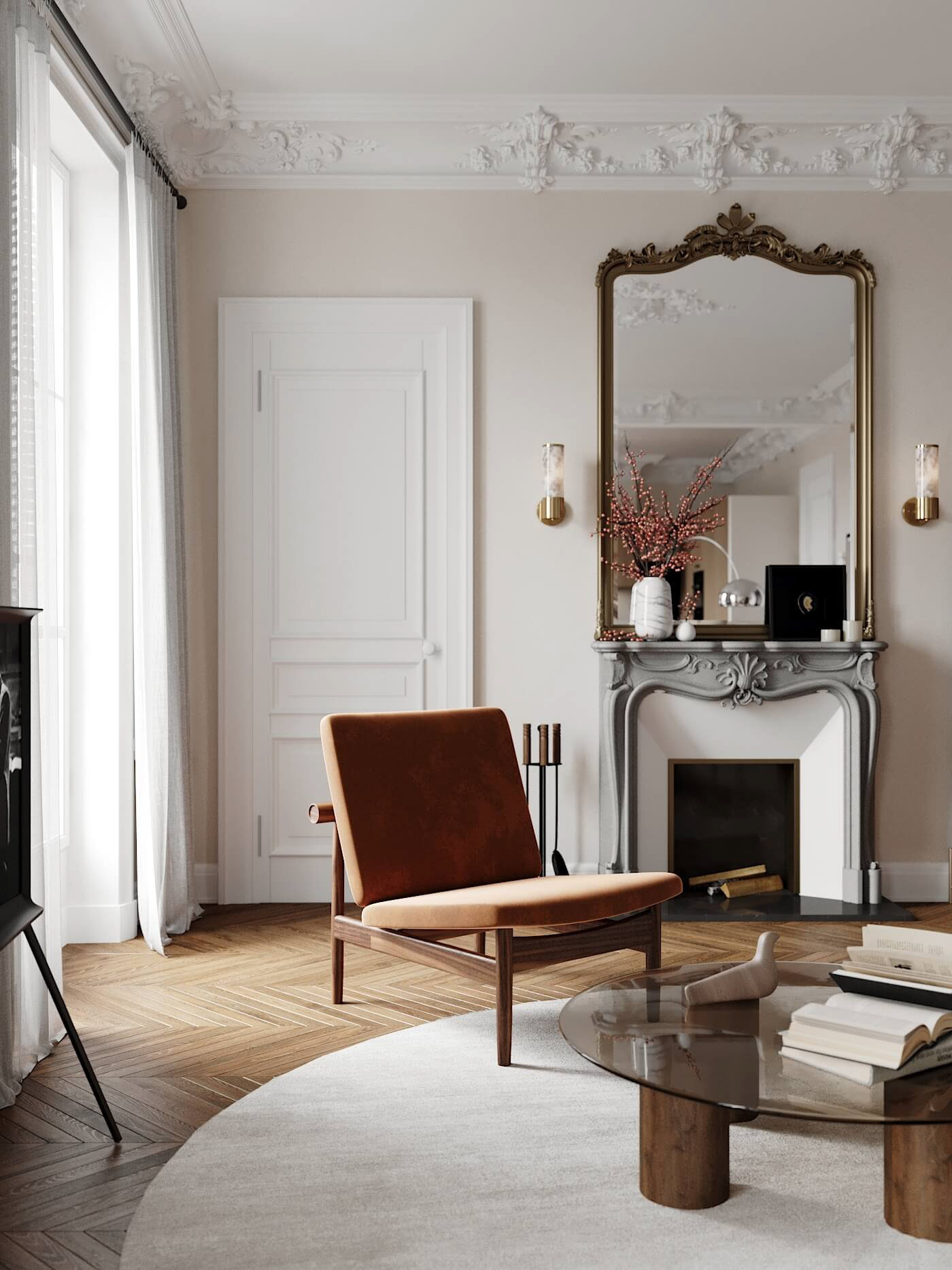 107㎡ 法式住宅设计 既浪漫又舒适！-1