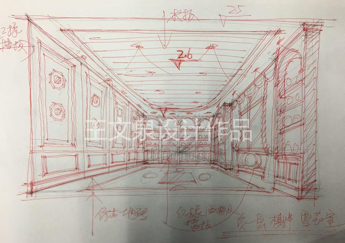
法式欧式新中式别墅设计作品王文泉36 -4