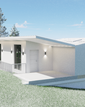 Moder House In Forest