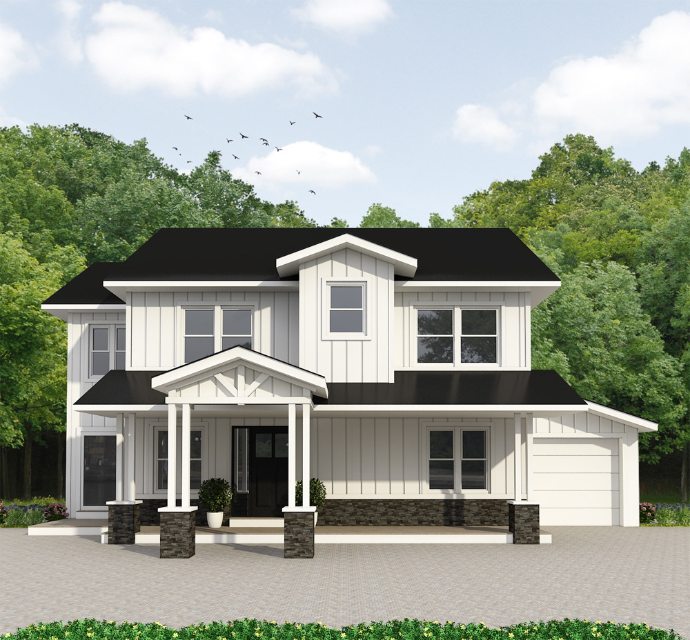 Anastasiya Gushchina丨公寓建筑丨3D Architecture rendering-2