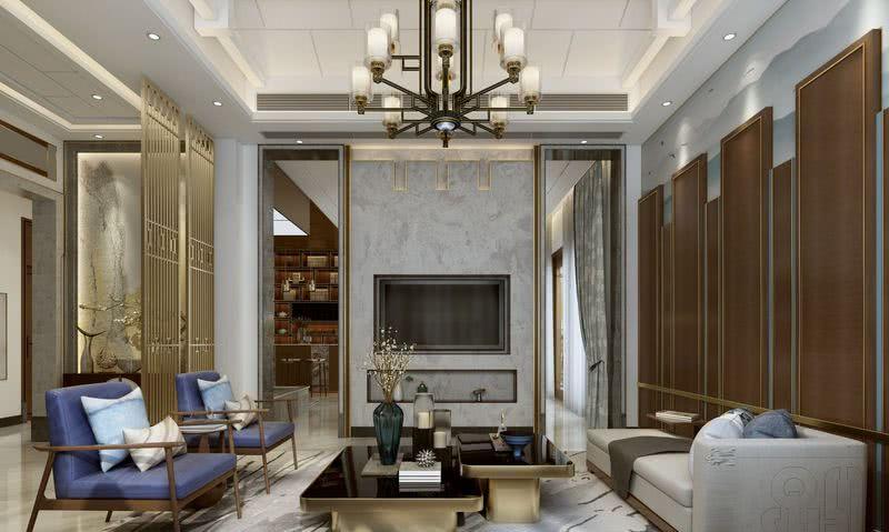 轻奢东方美学 双拼别墅设计展现传统与现代融合魅力-4