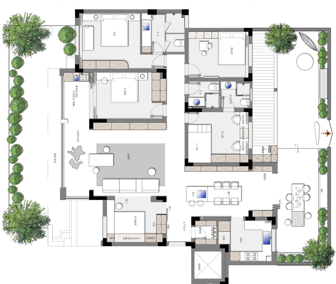 九峰小区舒适自由家居空间设计丨亚町设计-21