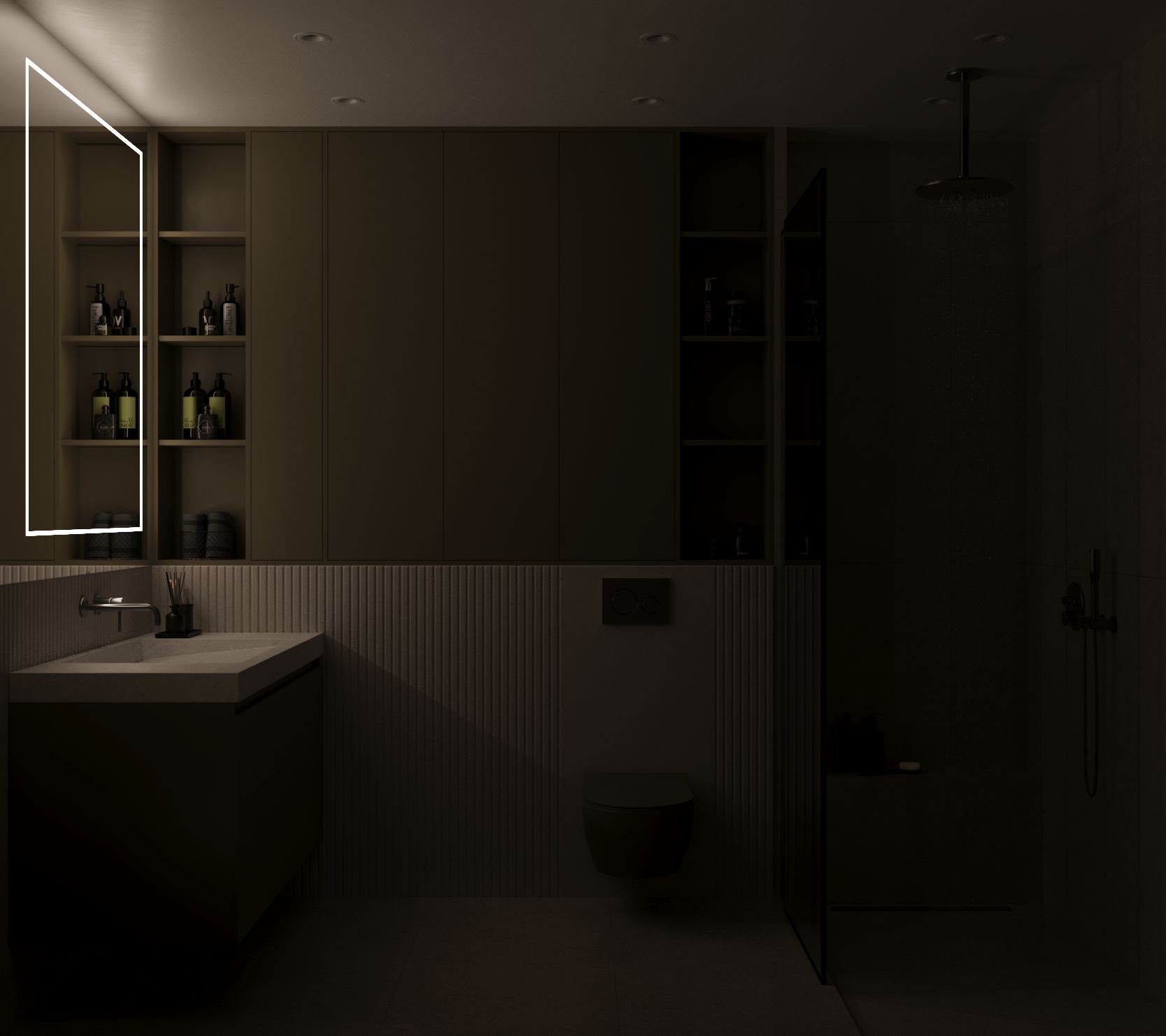 Subtle Contrast: Minimalist bathroom-6
