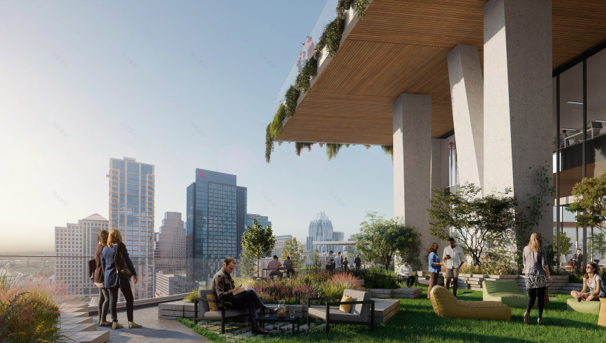 Austin 地标!KPF 打造 1022 英尺超高层建筑 Waterline-24
