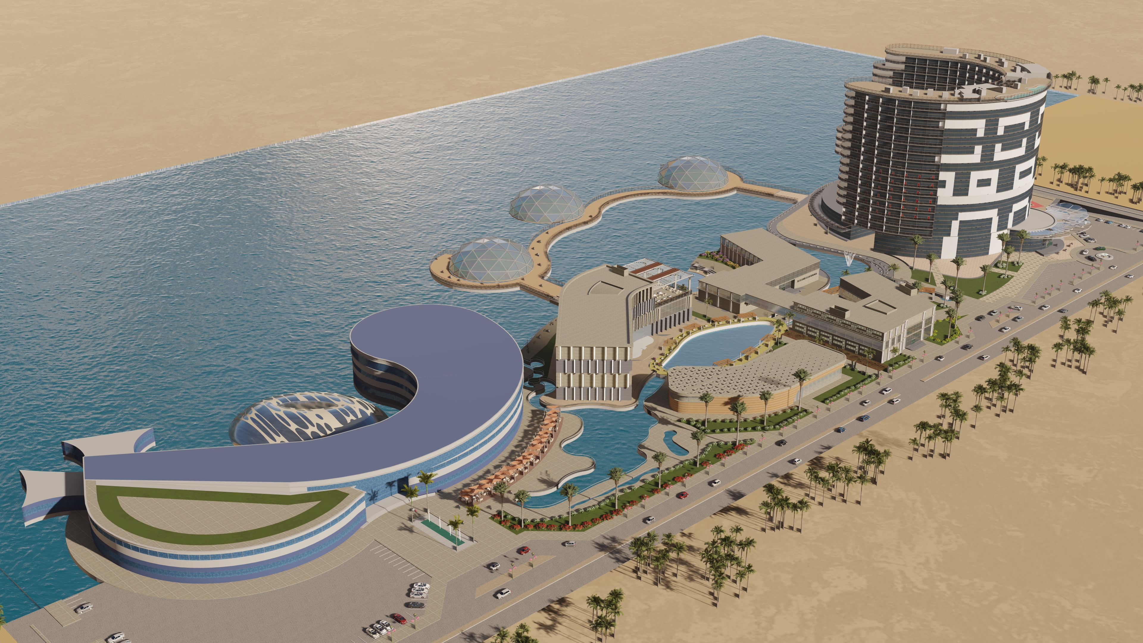 3D Visualization of Aquarium resort-5