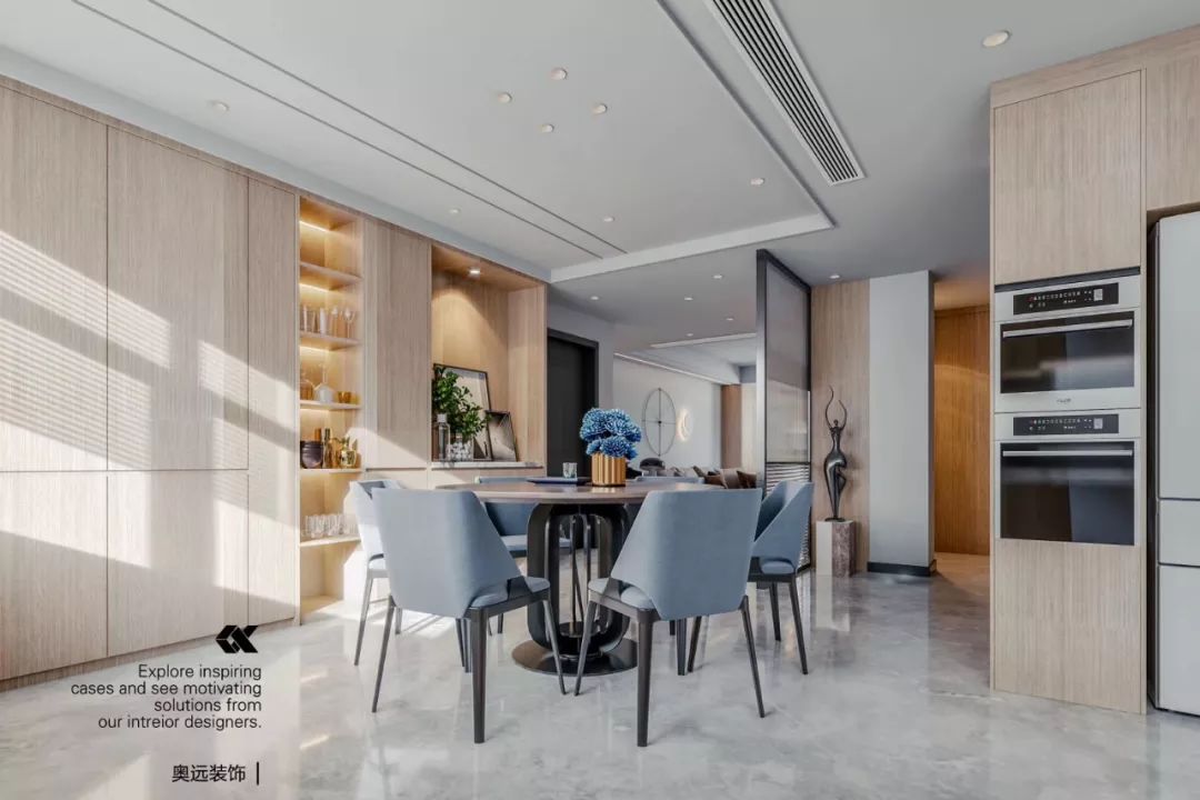 现代暖色调木质空间,打造云澜湾复式住宅-19