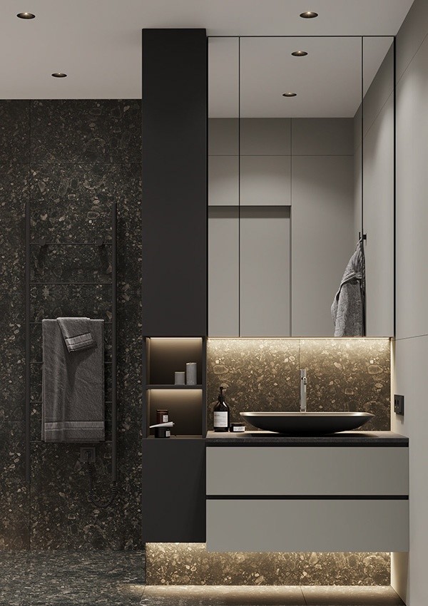 高级黑+简洁白的住宅设计--高级有范儿-23