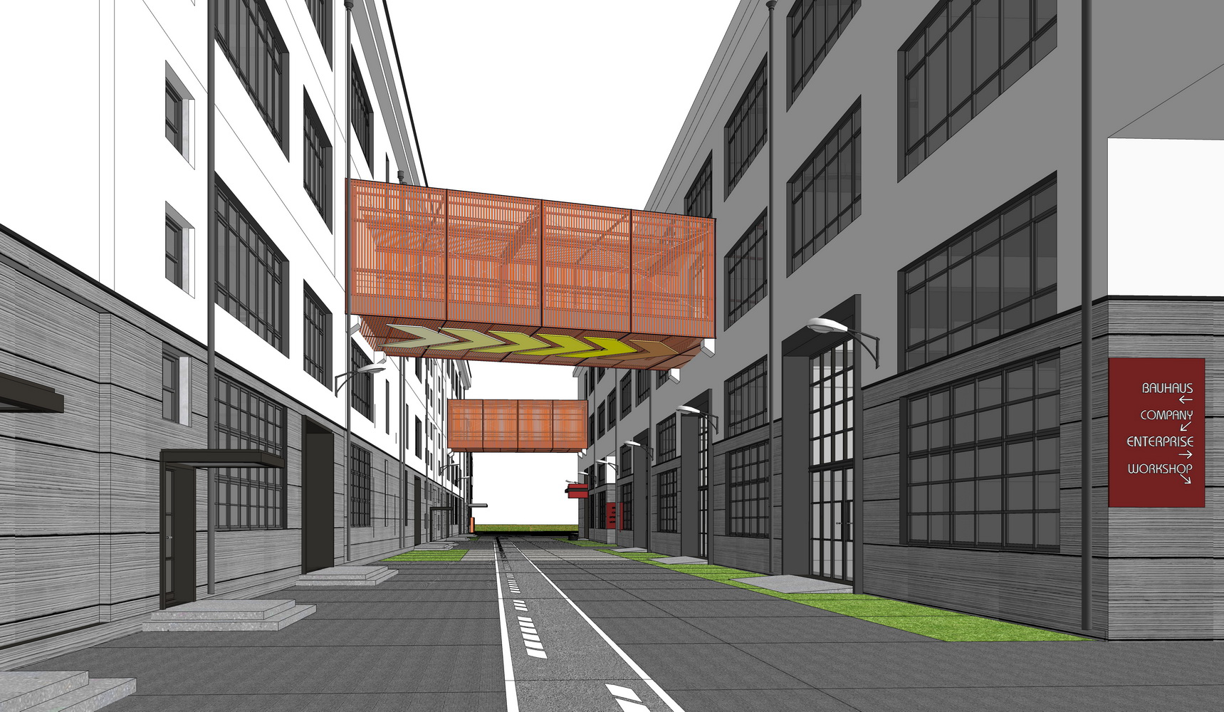 厂房改造SU模型-4