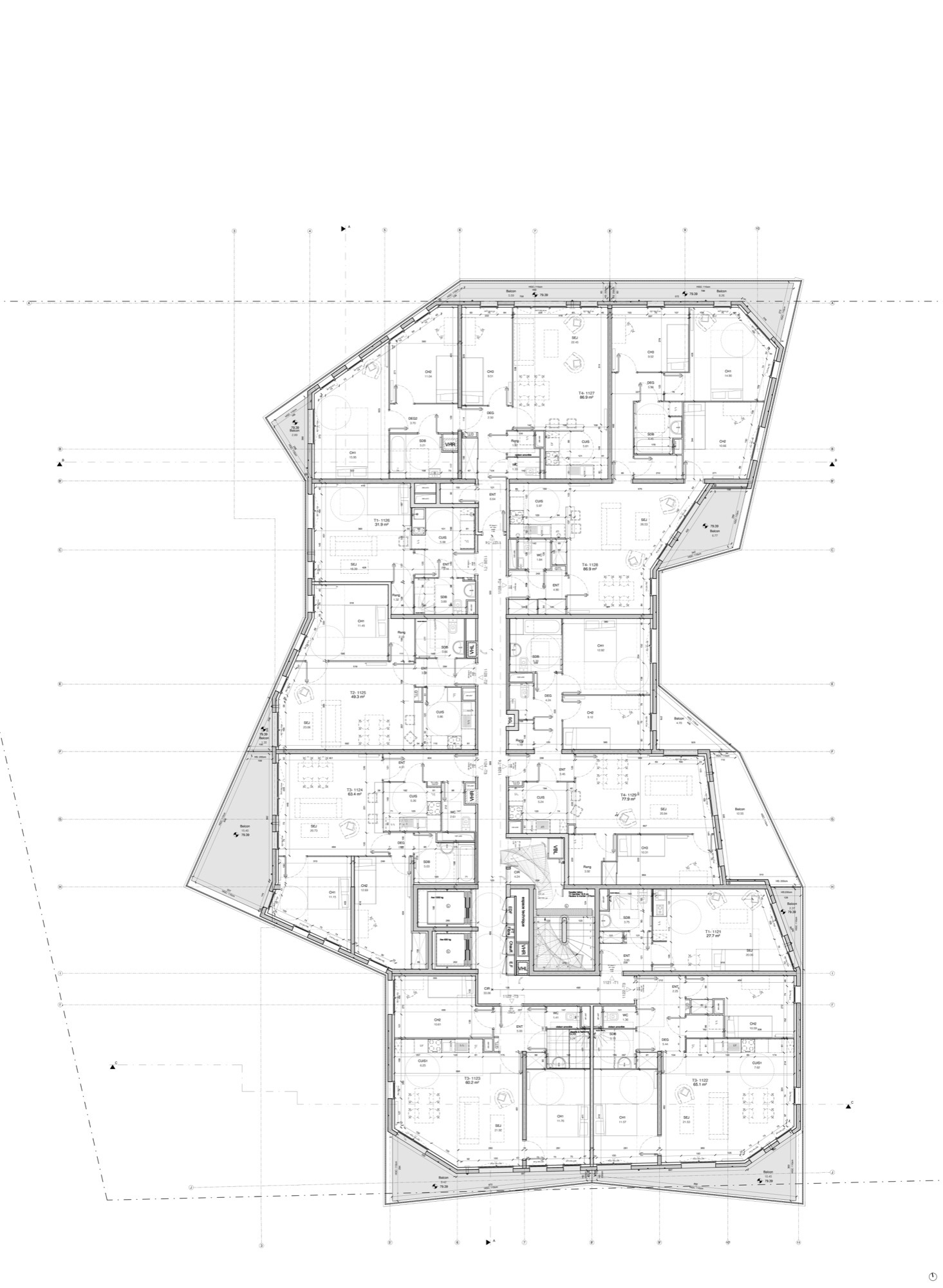 黄金塔公寓丨法国巴黎丨Ignacio Prego Architectures-43