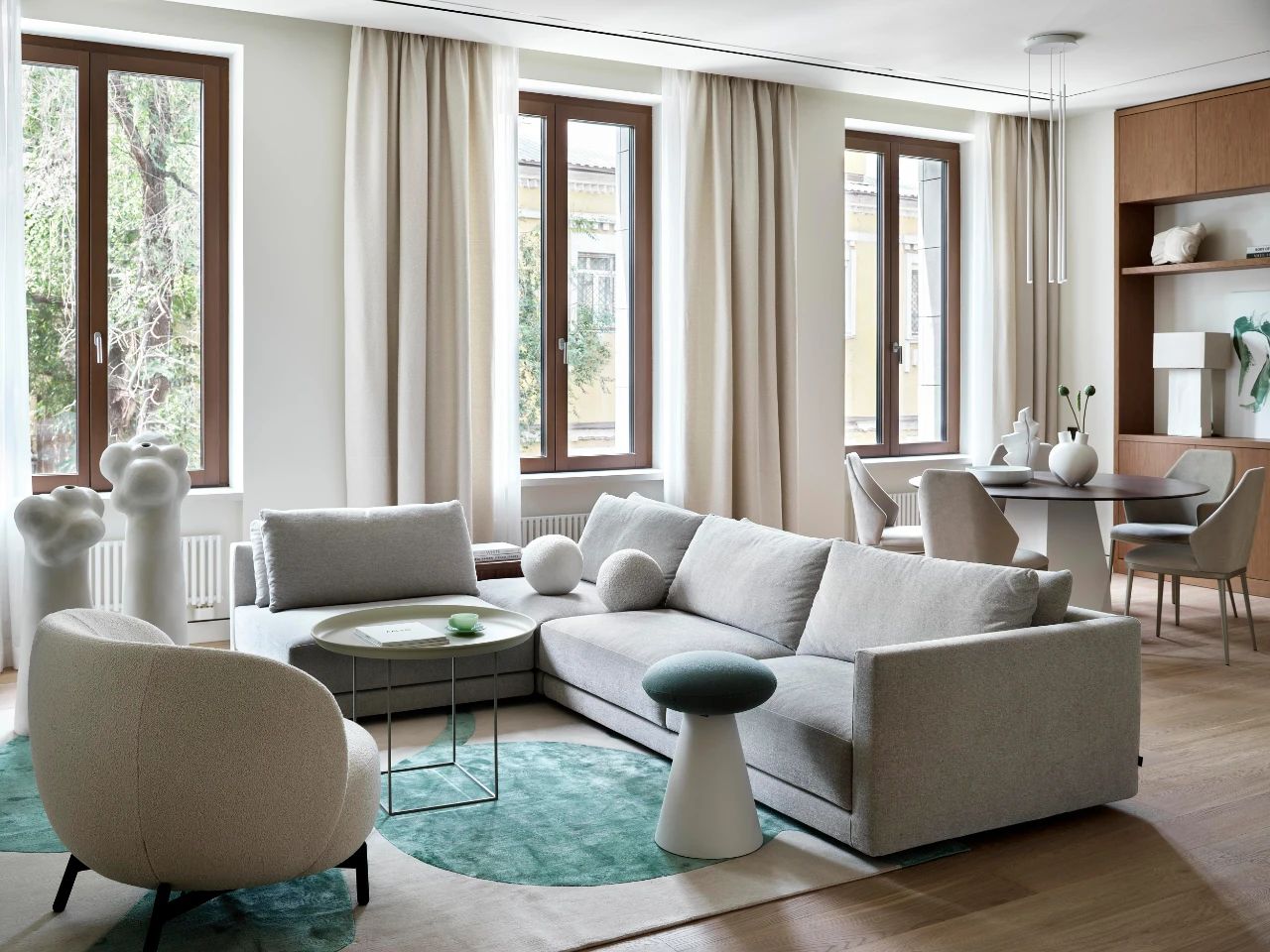 平静雅致的室内设计丨Elena Frantova-0