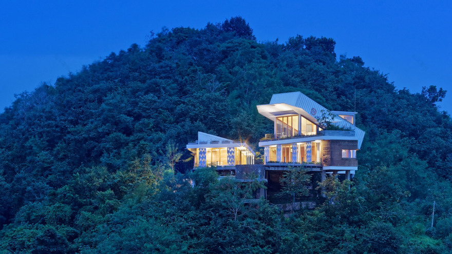 Budi Pradono tops hillside house in Lombok with tilted shipping container-0
