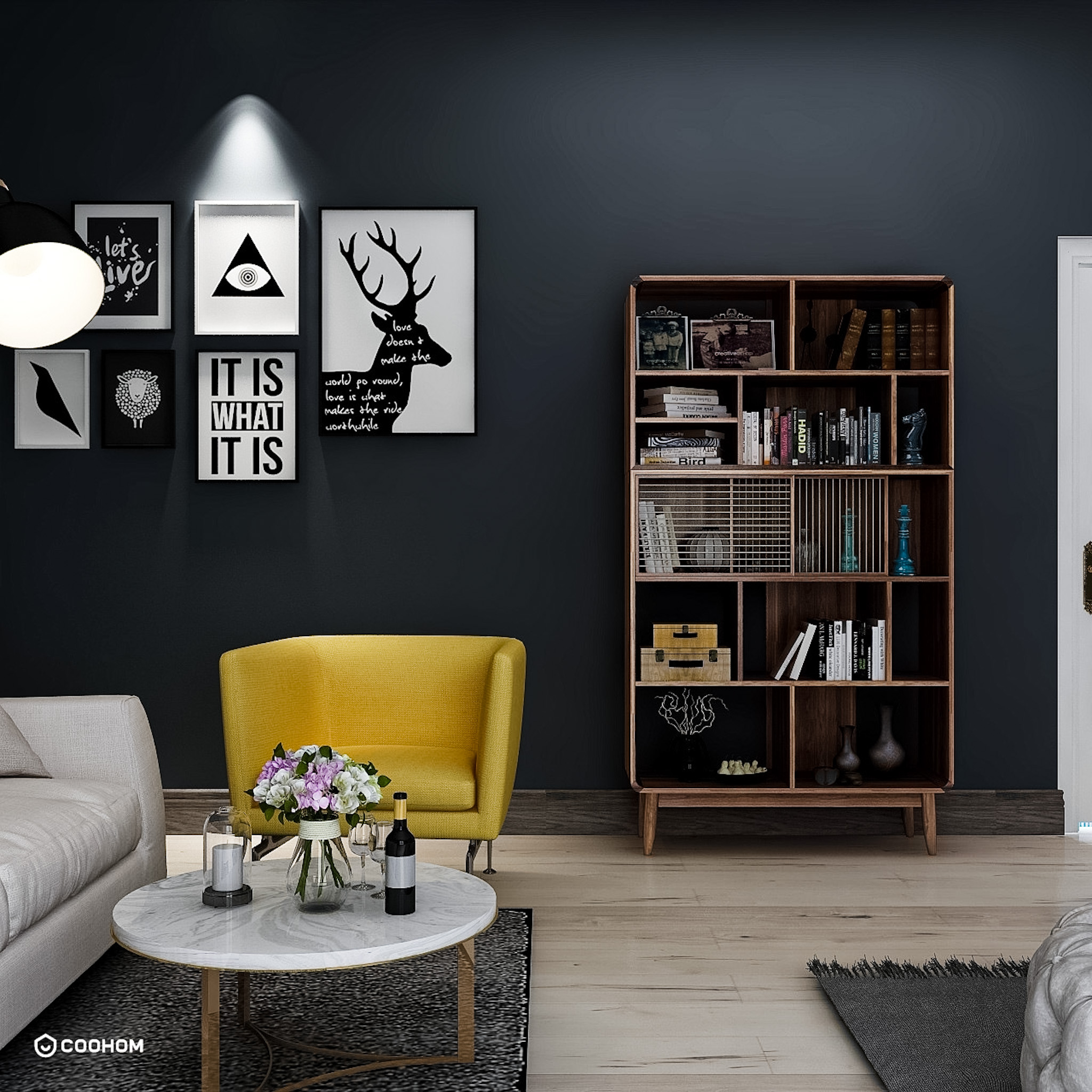 A industrial style livingroom-2