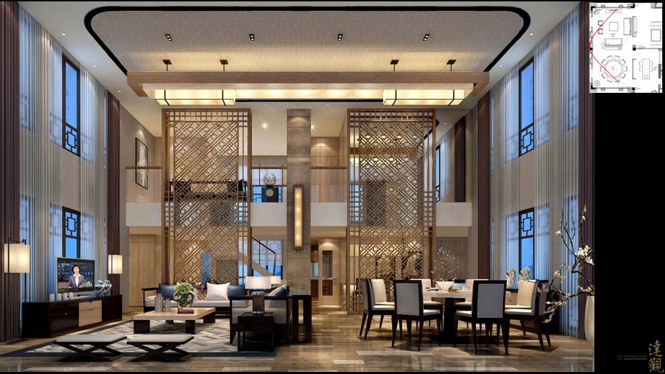 达观 中信青浦朱家角別墅样板房设计方案施工图纸-7