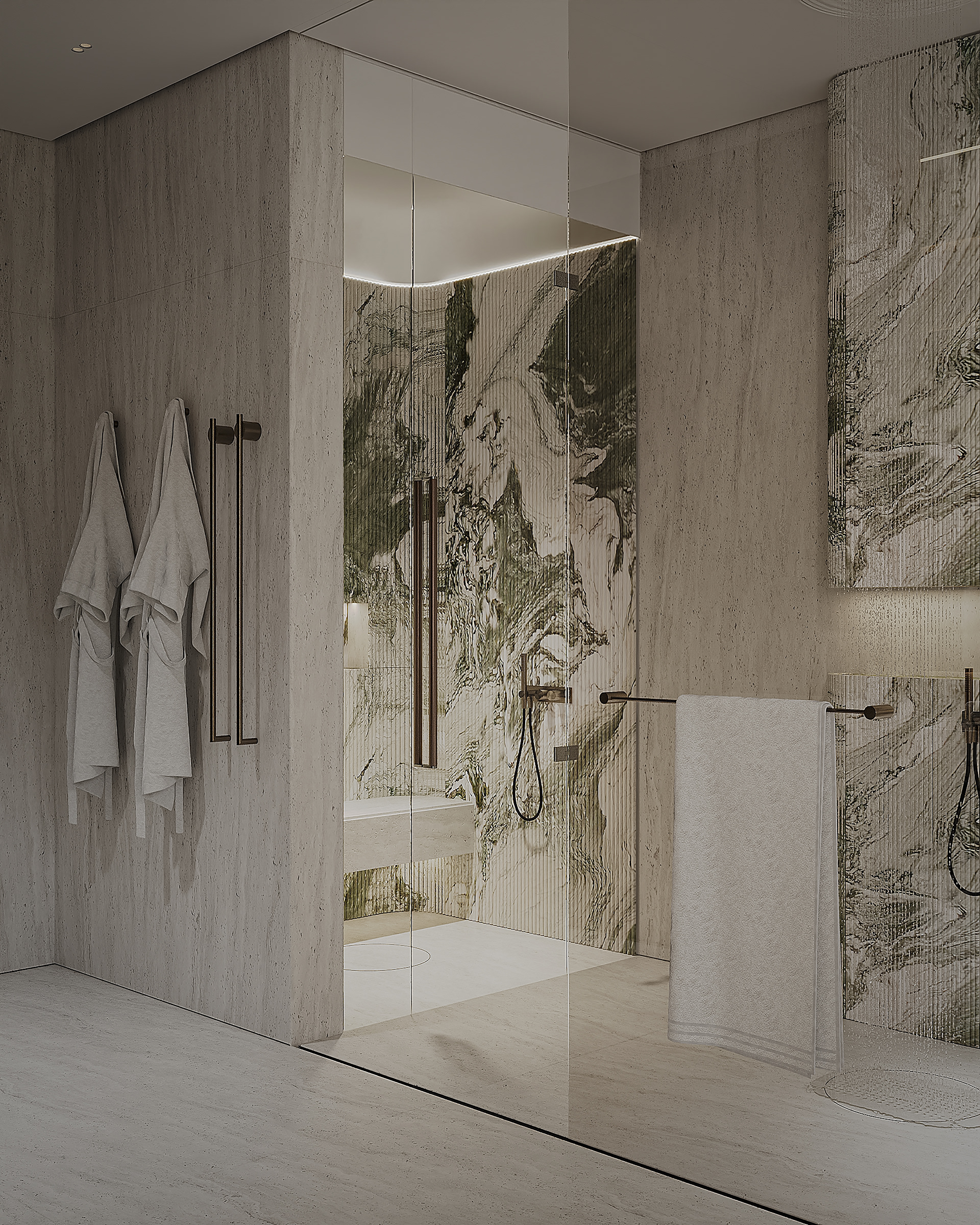 绿色大理石主卫生间丨塞浦路斯-22