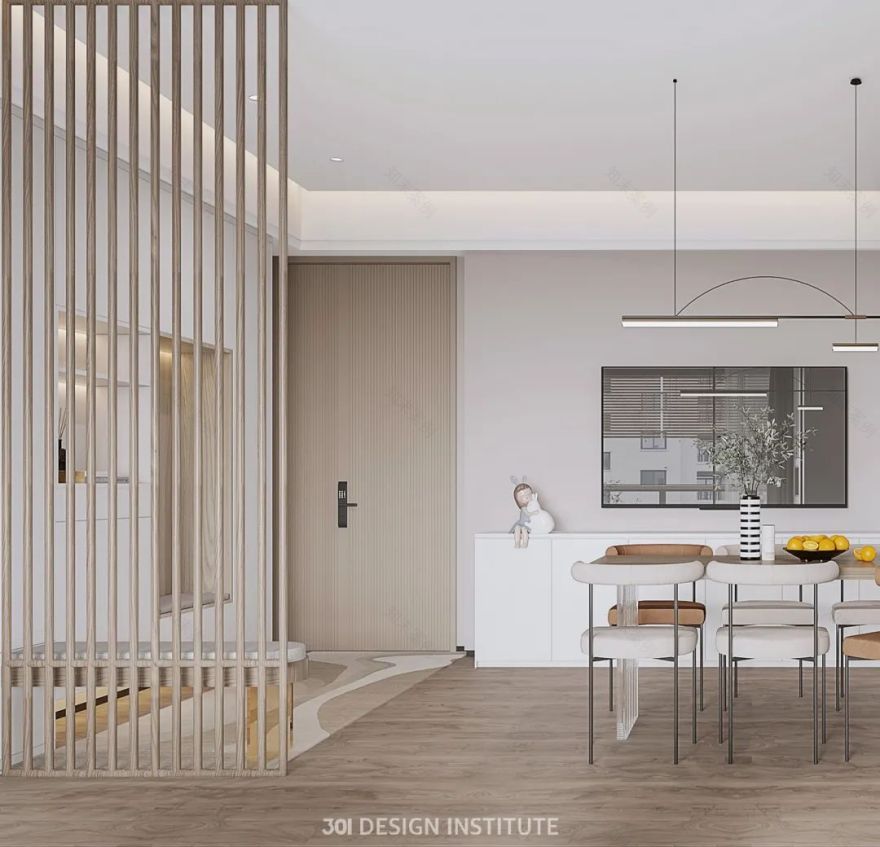 广州天河区 169㎡现代简约奶油色家居设计丨中国广州丨301 设计研究所-11