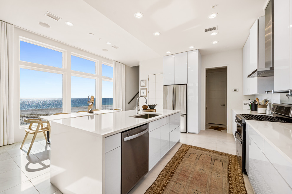 Cross Lane现代海滨住宅丨美国阿拉巴马丨Bob Chatham Custom Home Design-10