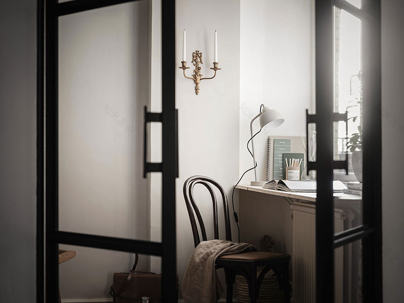 瑞典 73 平米优雅黑白公寓,设计灵感来自经典元素-22