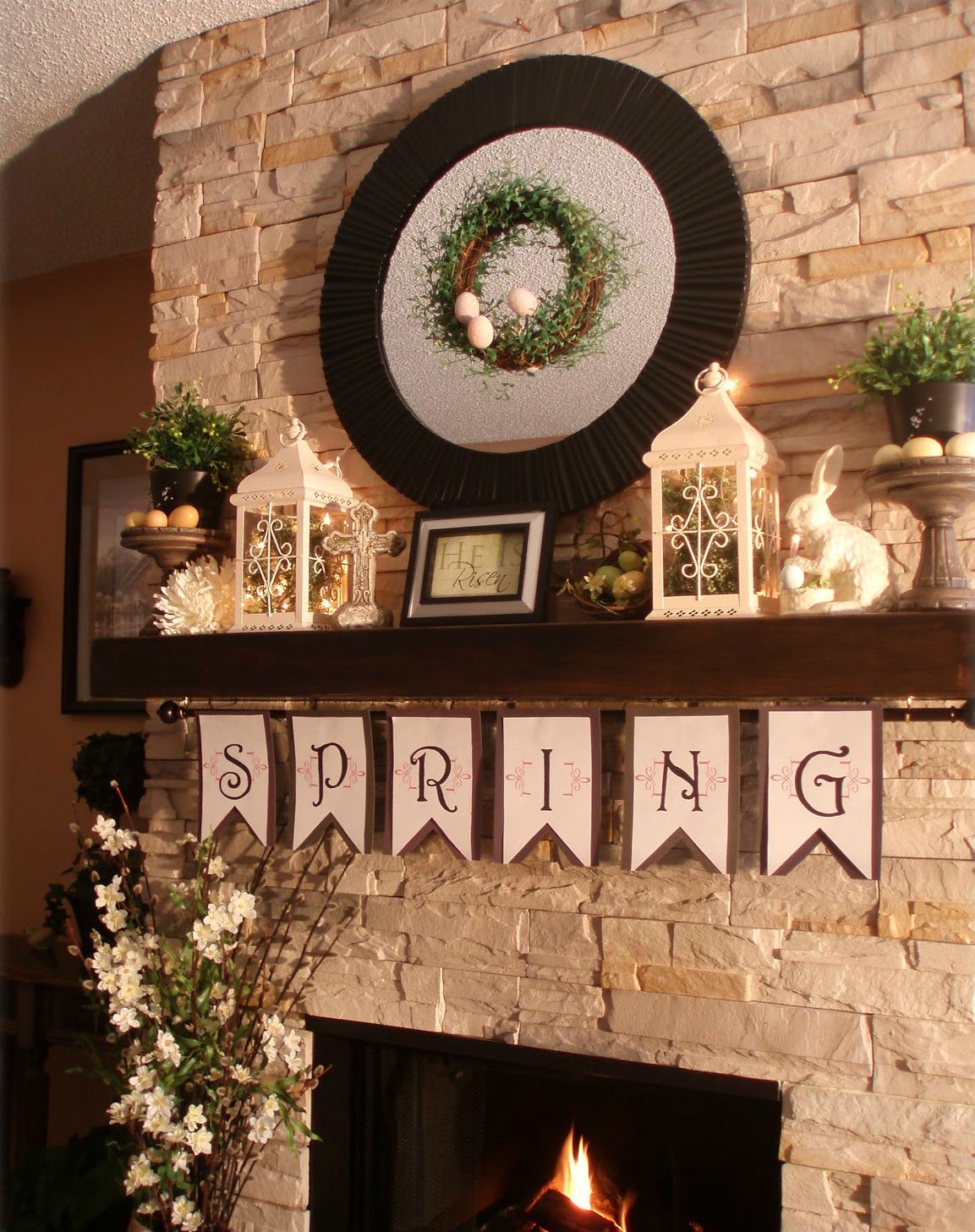 30 Tips to DIY and Decorate Your Fireplace Mantel Shelf-18