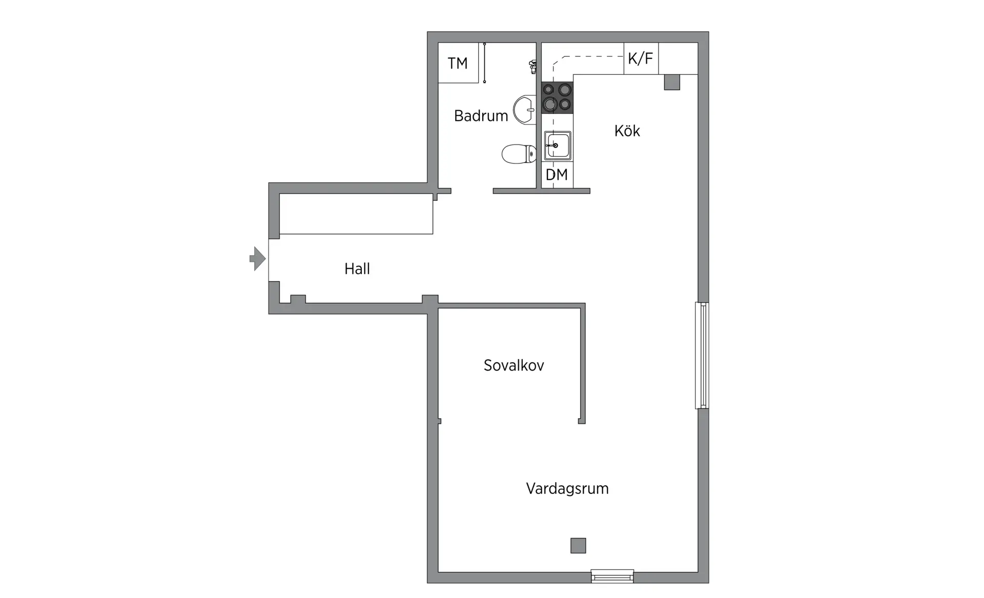 53 平米瑞典阁楼 半墙分隔打造私密空间-1