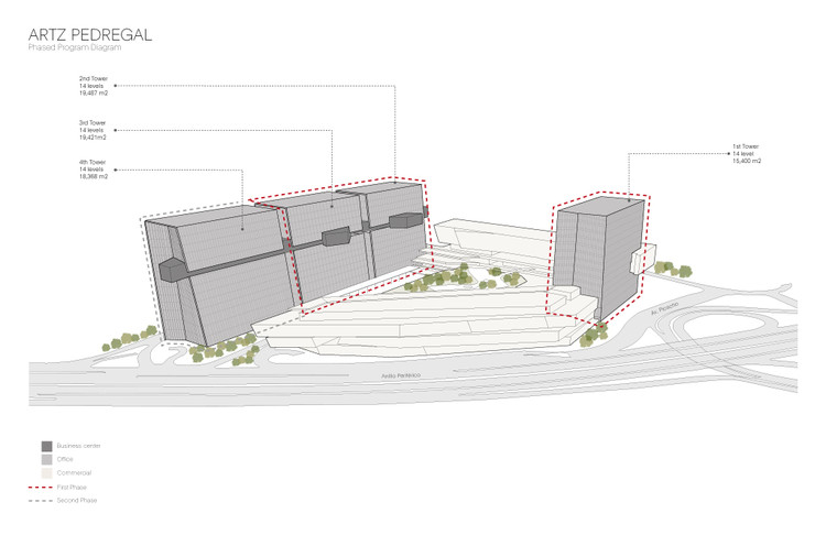 墨西哥城新地标 ARTZ Pedregal · 绿色公共空间与城市融合的设计-45