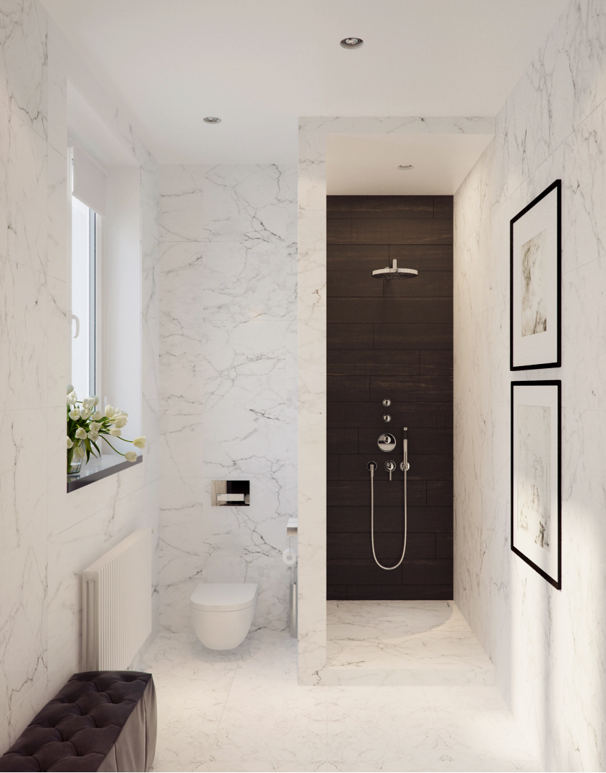 The interiors of the country house of 300 m  in American style Alexandra Fedorova-20