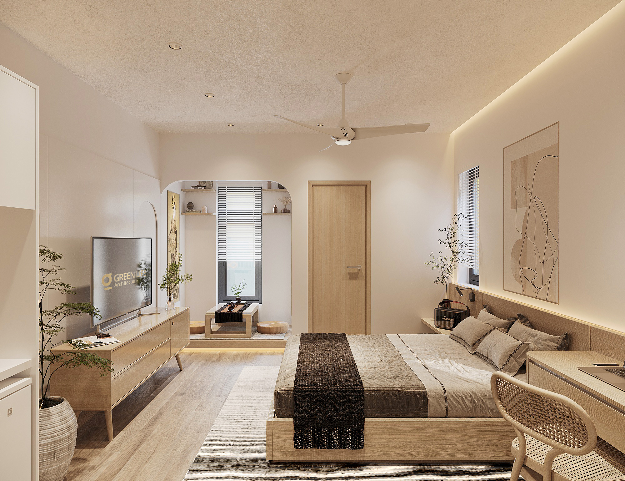 Curve House Modern Townhouse with a Soft Curved Facade-6