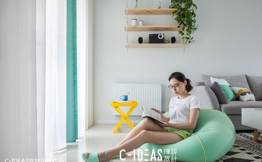 武汉陈放设计丨平层丨邻家薄荷绿-10