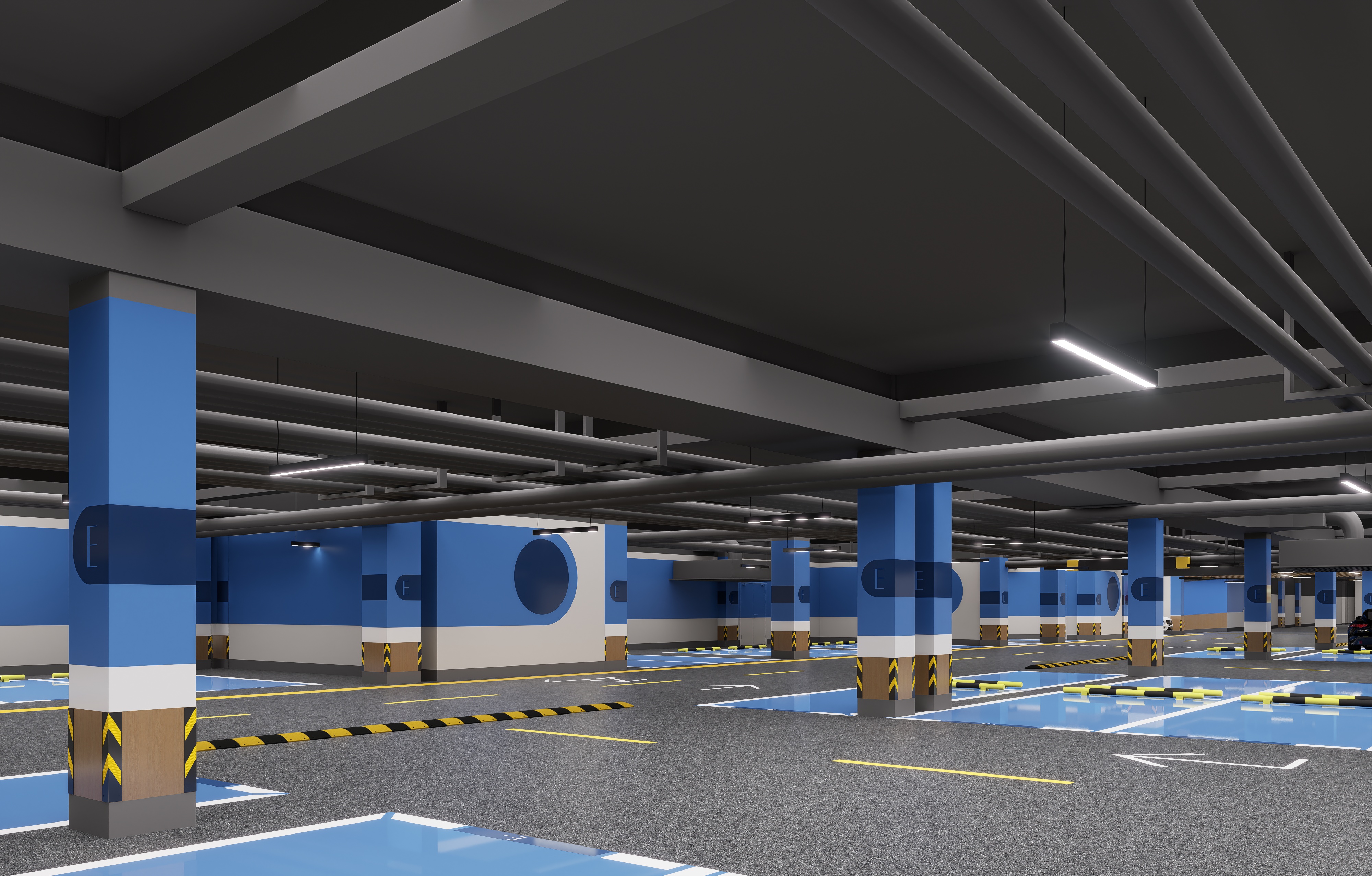 乐松广场地下停车场改造设计丨中国哈尔滨丨哈尔滨汇象创意设计有限公司-48