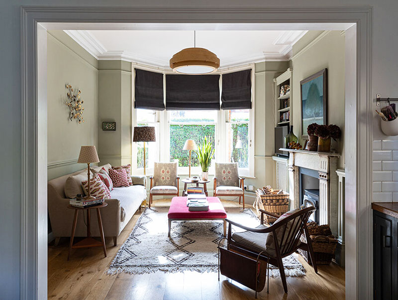 伦敦设计师家庭的梦幻色彩空间-9