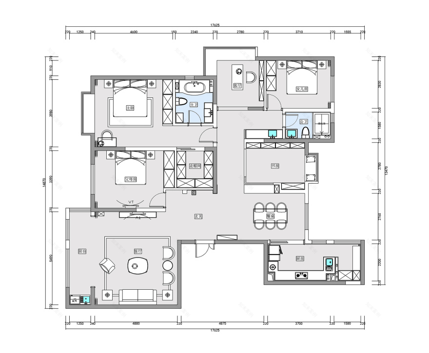 梦回角斗场 | 淮安茂华国际 208㎡大平层设计-8