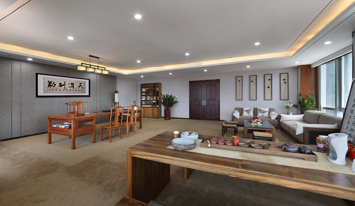 艾艾贴生物科技公司新中式办公室设计-16