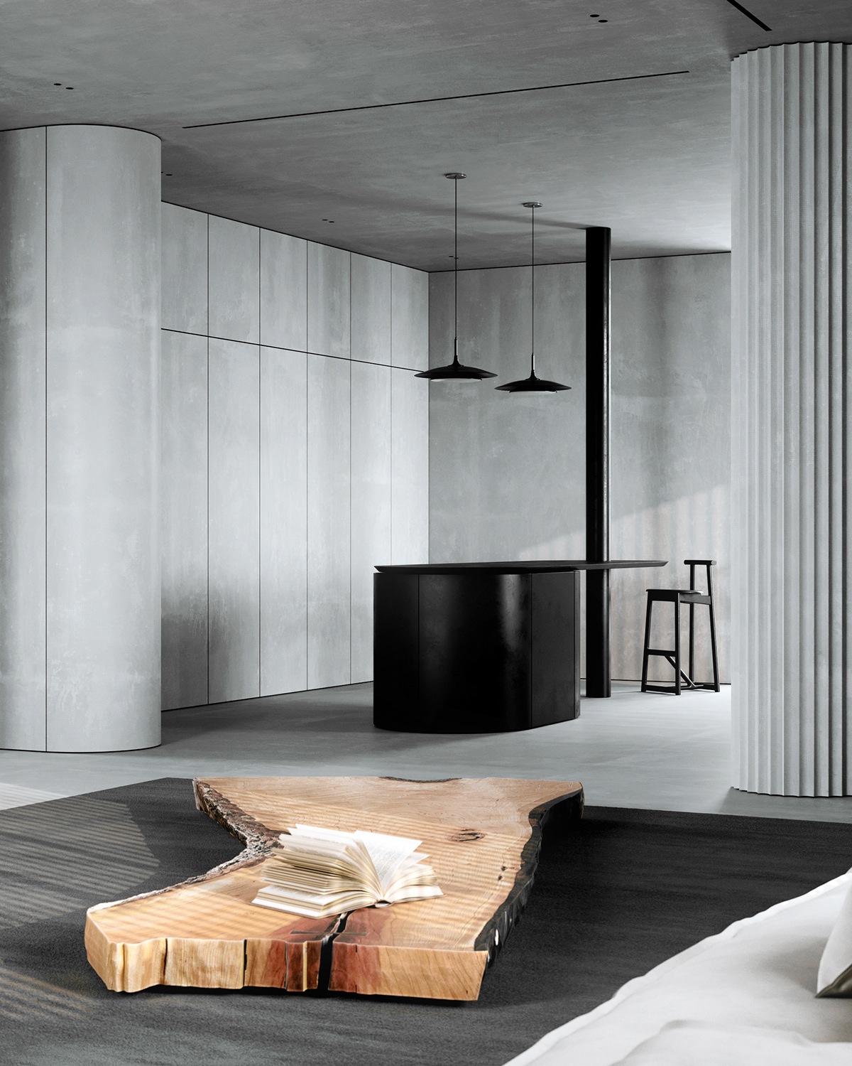 乌克兰高级灰白调子公寓设计-9