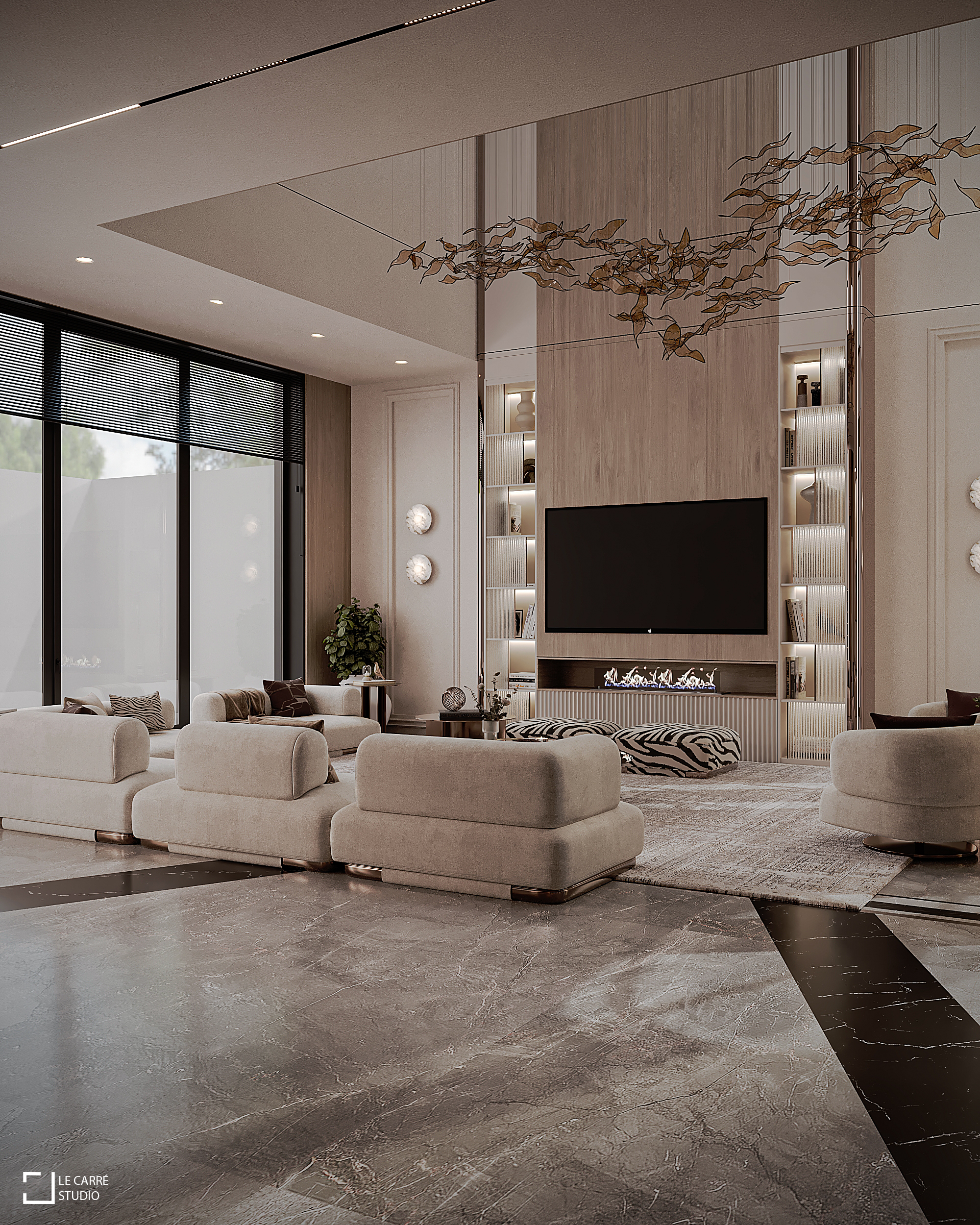 客厅设计丨沙特阿拉伯-9