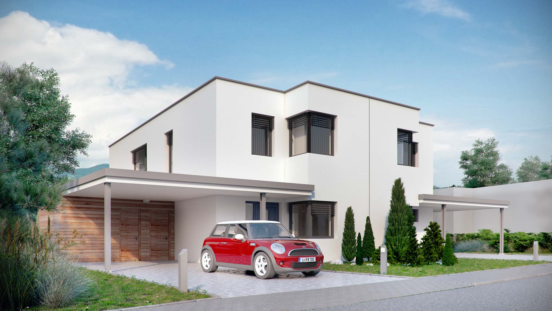 奥地利时尚双屋住宅，宽敞现代生活空间-0