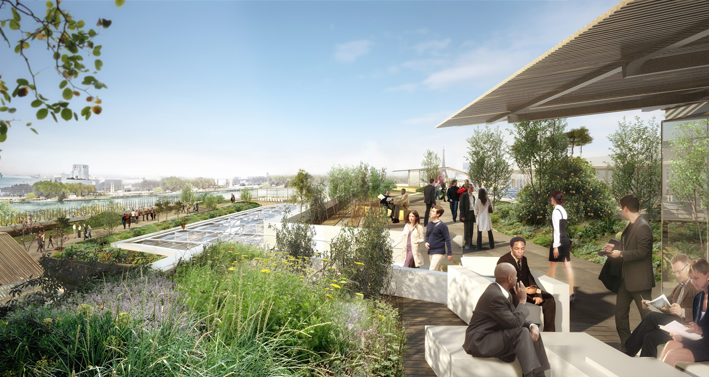 巴黎 Bridge 办公空间——绿色室内城市-16