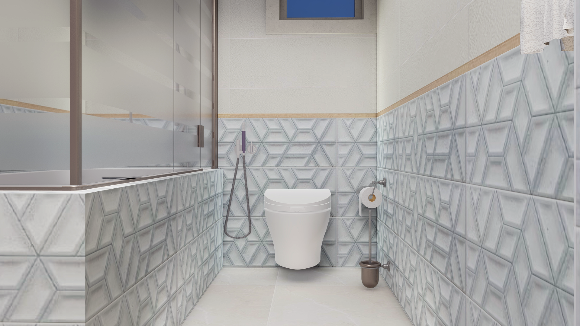 简约浴室与厕所设计丨埃及开罗-9