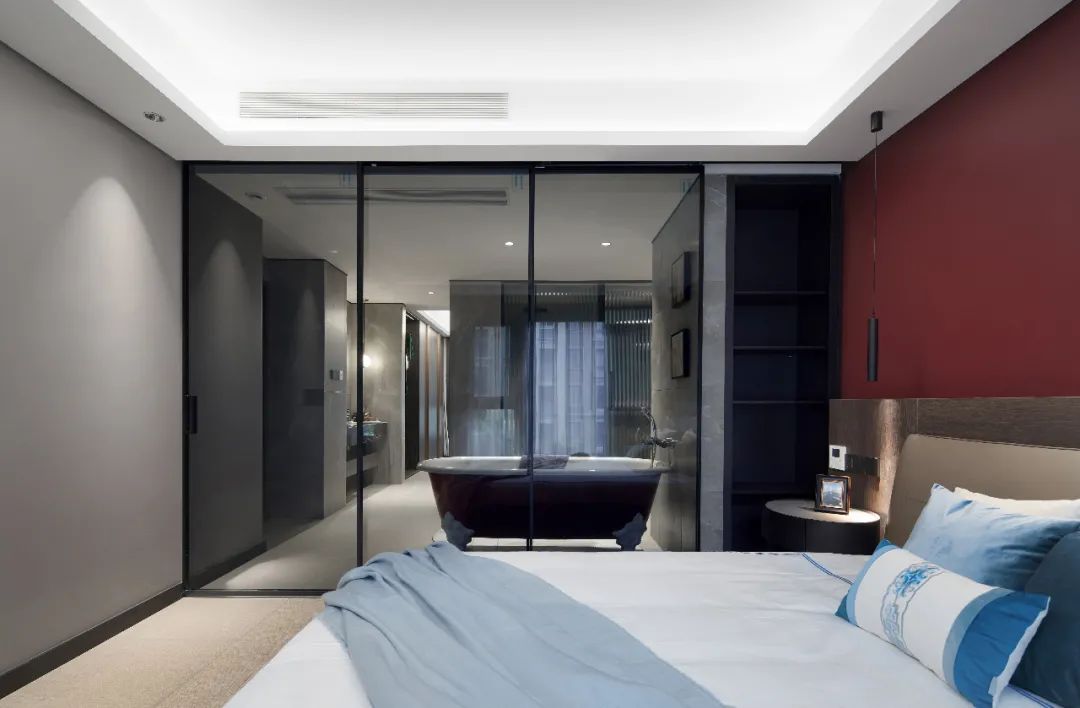 现代轻奢大平层 | 灰奢有度的中央御景社交空间-42