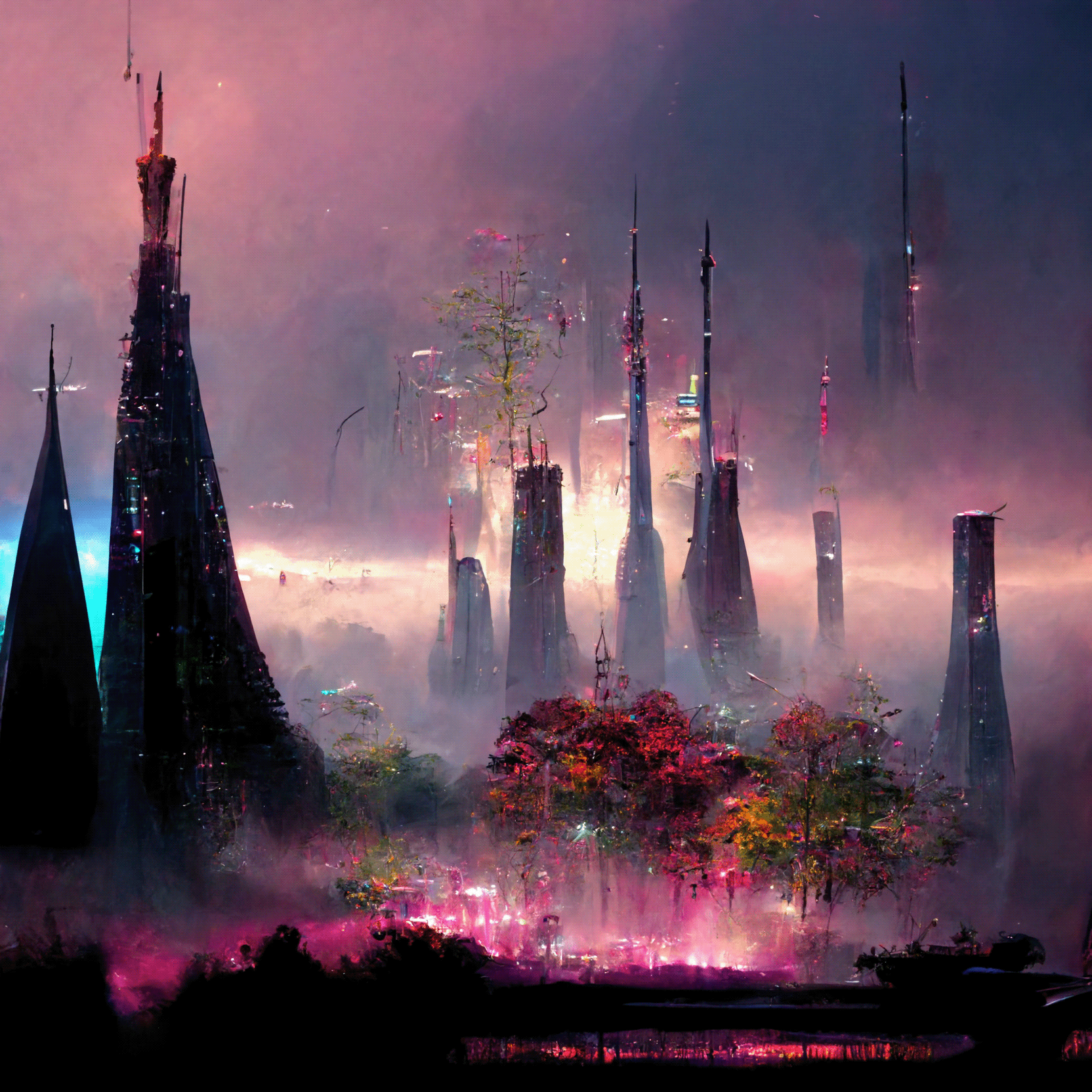 未来城市概念艺术丨#midjourney AI-15