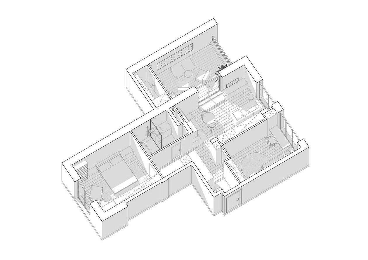 86㎡小空间公寓设计-17