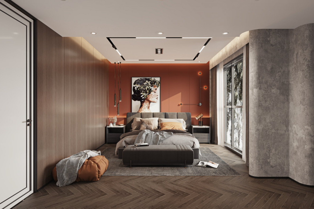 现代港式金属奢华风平层设计-10