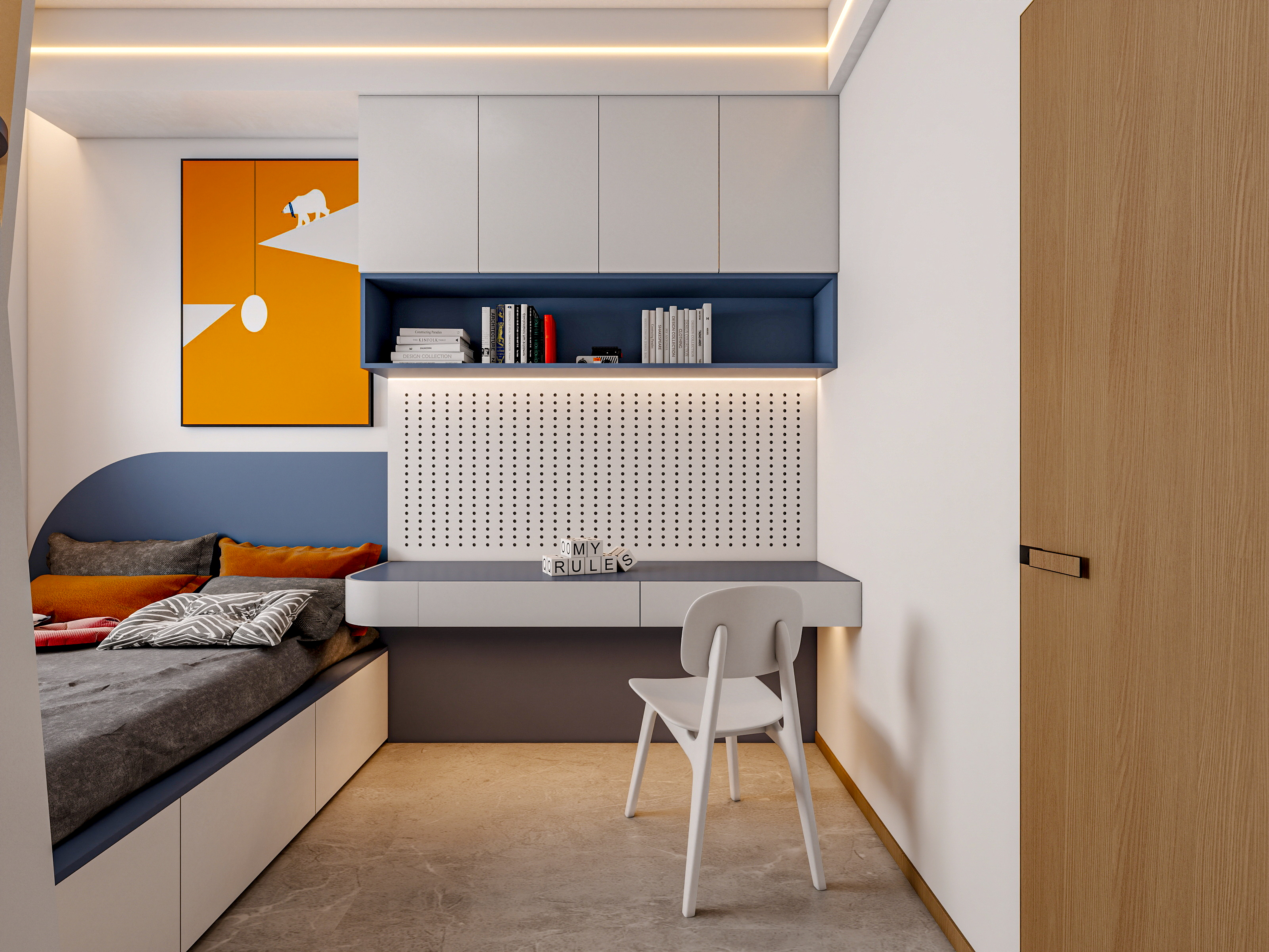 新疆乌鲁木齐绿景苑（87平方现代简约三居室）-27