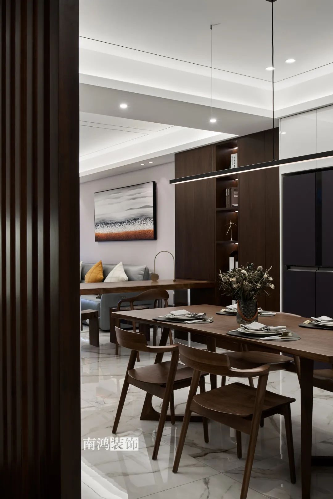 胡桃木风情 · 现代风格三室两厅设计丨浙江南鸿装饰-45