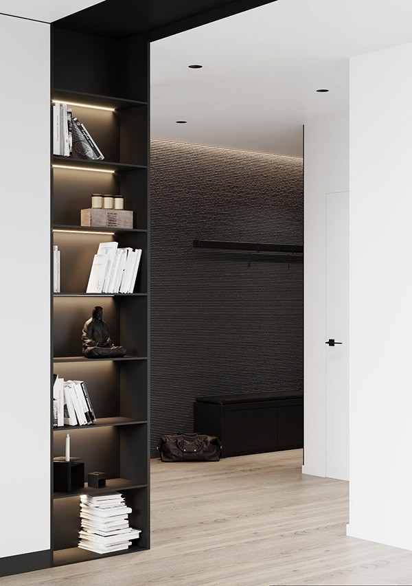 高级黑+简洁白的住宅设计--高级有范儿-11